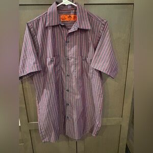 Red Kap Striped Men's Work Shirt